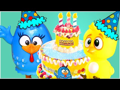 Parabéns da Galinha Pintadinha Feliz Aniversário Bolo Massinha Play-Doh Pintinho Amarelinho Musica