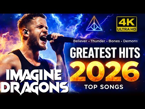 Imagine Dragons Greatest Hits 2026 🎶🔥 Top Songs Collection: Believer, Thunder, Bones, Demons