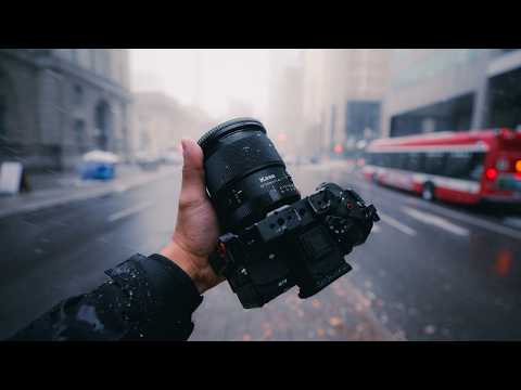 INSANE SNOWSTORM POV STREET PHOTOGRAPHY | 85MM F1.4