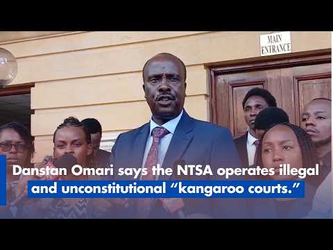 Danstan Omari says the National Transport and Safety Authority operates illegal and unconstitutional