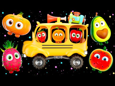 🚌🍉 Wheels on the Bus Song with Funky Fruits | Baby Sensory Dance & Calm Music Compilation! 🍓