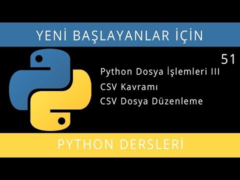 Yeni Başlayanlar İçin Python Dersleri 2019 - Ders 51
