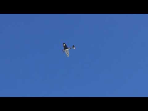 good Hispano buchon Messerschmitt 109 & Spitfire  Duxford Airshow display  11Sept2016 meet the Fight