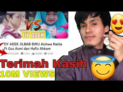 10,000,000 views 😇❤ OY ADEK JILBAB BIRU (Aishwa Nahla Ft Guz Azmi and Hafiz Ahkam)