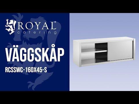 video - Andrahandssortering Väggskåp - 160 x 45 cm - Rostfritt stål