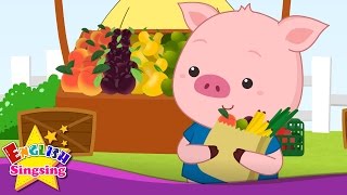 This Little Piggy - This Little Pig - Finger play - Animal Nursery Rhyme - Kids song with lyrics