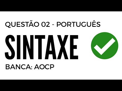 Question 02 - Portuguese - Syntax - AOCP