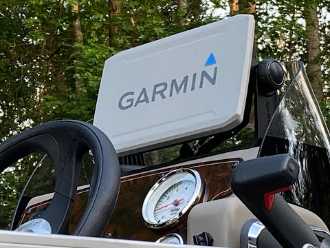2023 Sun Tracker Bass Buggy 18DLX Pontoon Boat Garmin ECHOMAP UHD 93sv Fish Finder install.