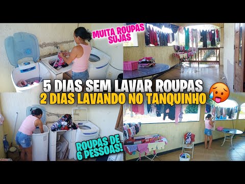 🥵DIA DE LAVAR ROUPAS//2 DIAS LAVANDO SÓ NO TANQUINHO/COMO LAVO AS ROUPAS NO TANQUINHO!MUITOS PERENG.