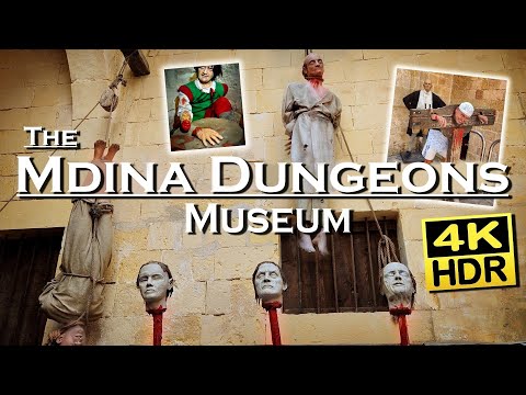 Museu Mdina Dungeons, Malta Vídeo 4K HDR (UHD) Dolby Atmos, Os melhores lugares, passeio a pé