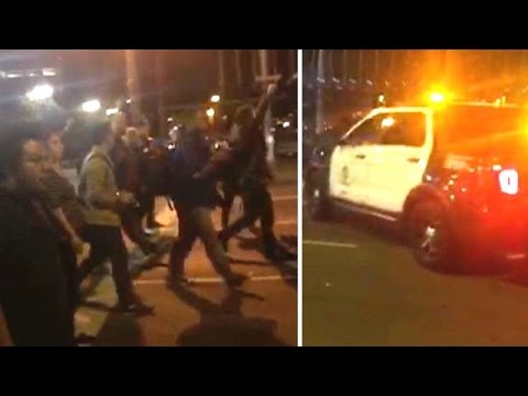 LA Protesters Chant "Not My President!" As Donald Trump Wins Election