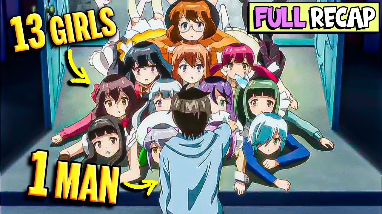 😎Rizz Guy Get a Harem of 13 Naughty Girls He Lives With👑 Kanojo Ga Flag Anime Full Recap