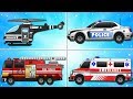 Fire Truck Police Car Emergency Vehicles and Ambulance Garage Car for Kids