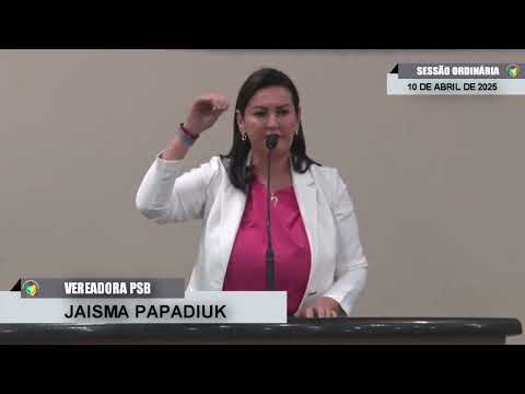 CMBTE - USO DE TRIBUNA PELA VEREADORA JAISMA PAPADIUK - PSB