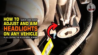 How to Adjust Headlights & Locate Adjustment Screws CRV Gen2 & other brands