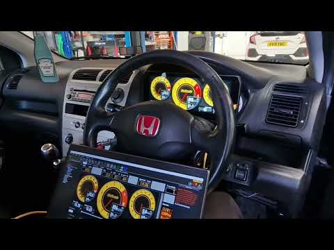Haltech uC10 Dash on an EP3 with our Haltech Elite550 PNP ECU kit.