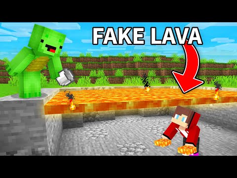 JJ Use FAKE LAVA To Prank Mikey in Minecraft (Maizen)