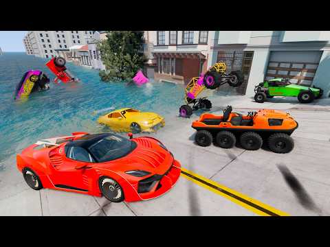 Racing Random Cars in a Flooded City