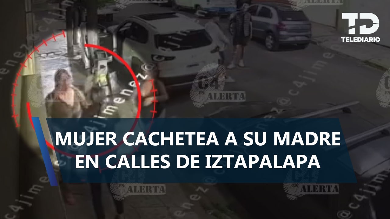 Mujer cachetea a su mamá y amenaza a vecinos de Iztapalapa con pistola; todo quedó en video
