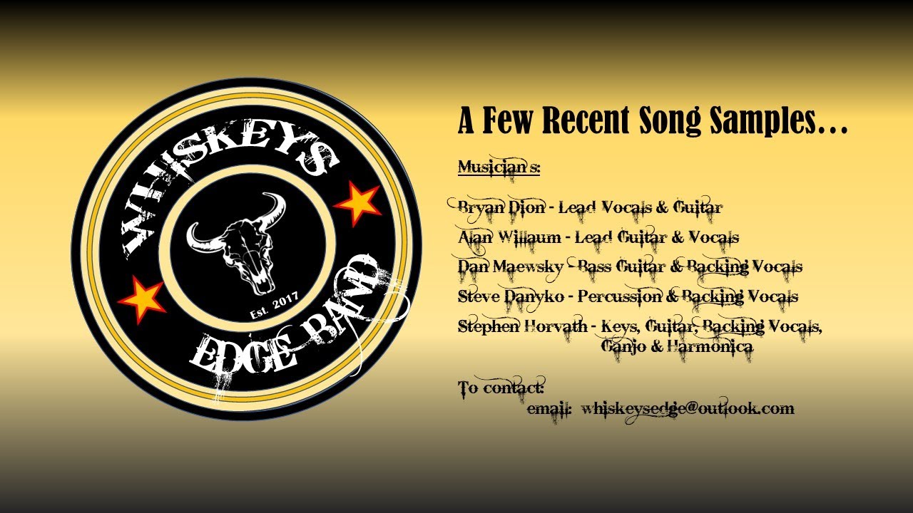 Promotional video thumbnail 1 for Whiskey's Edge Band