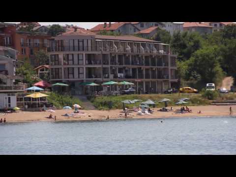The central beach in the resort of Chernomorets, Bulgaria.