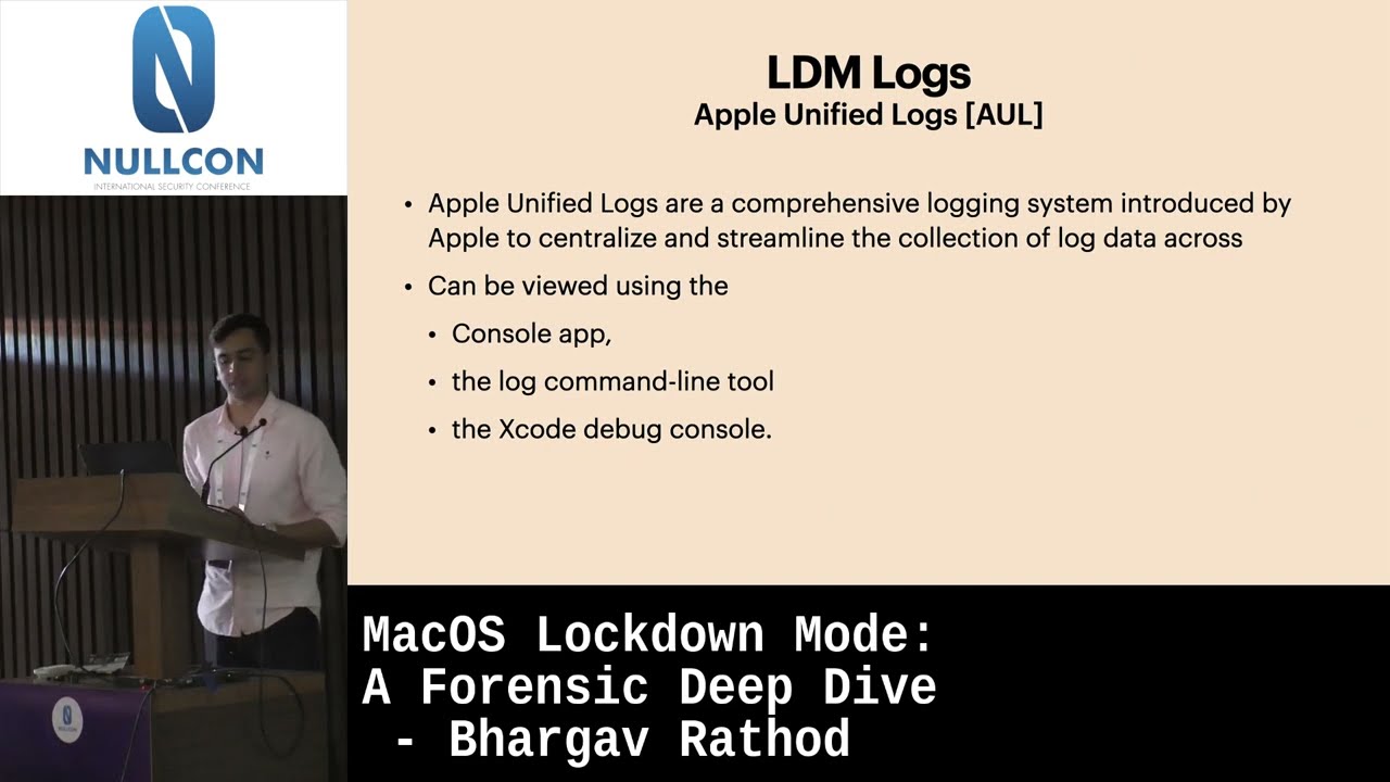 Nullcon Goa 2025: MacOS Lockdown Mode: A Forensic Deep Dive - Bhargav Rathod