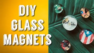 DIY Glass Magnets Tutorial- Puerto Rico Theme