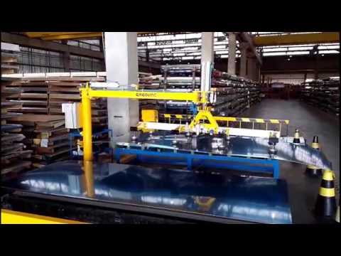 Movimentador automático de chapas de inox com ventosas