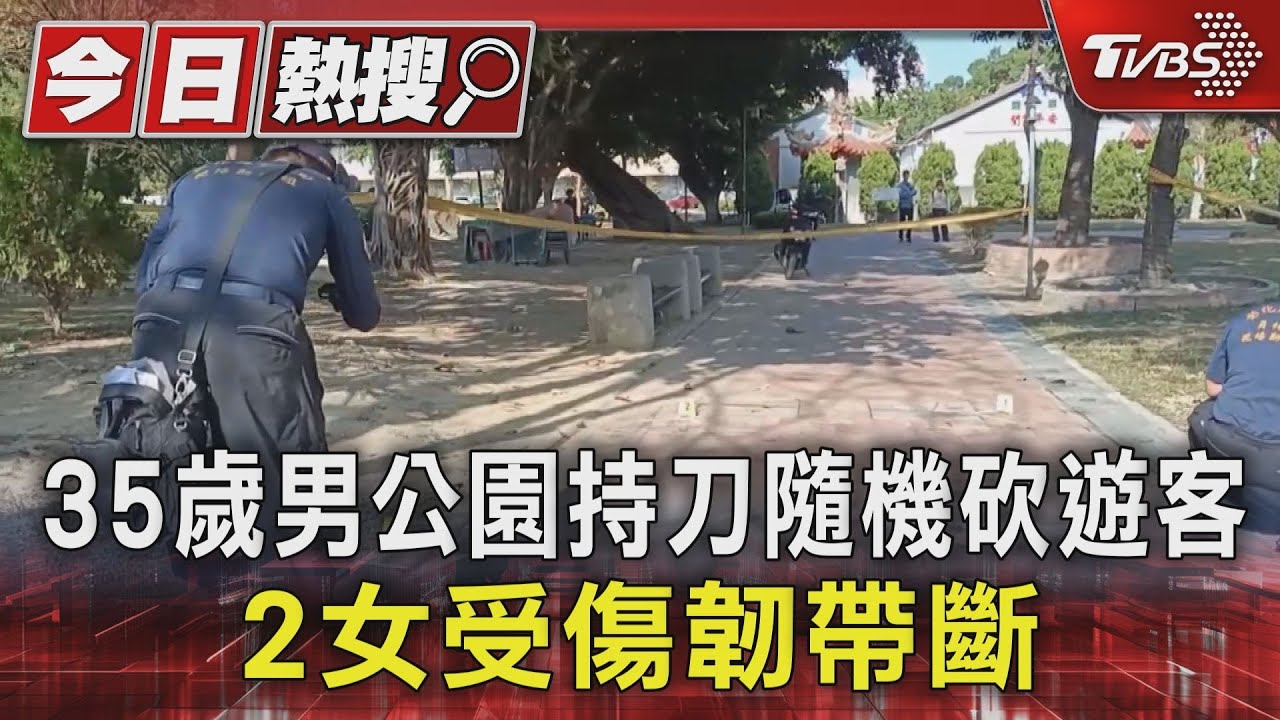 35歲男公園持刀隨機砍遊客！2女受傷韌帶斷