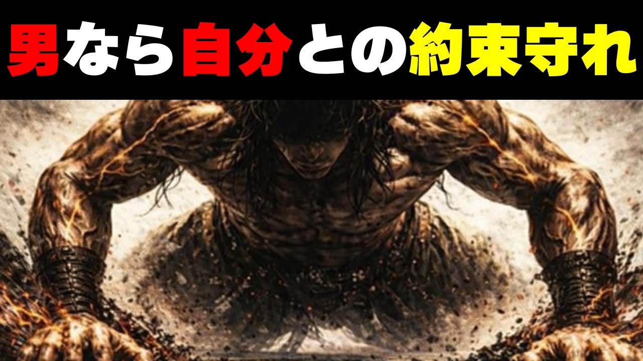 自分との約束を破り続けた男が、たった1つで人生を取り戻した話にする