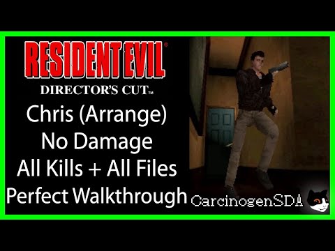 Resident Evil: Director's Cut (PS1) No Damage - Chris (Arrange Kill All Enemies PERFECT WALKTHROUGH)