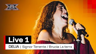 DELIA canta "Signor Tenente" di Faletti e "Brucia la terra" di Nino Rota | X Factor 2025 Live 1