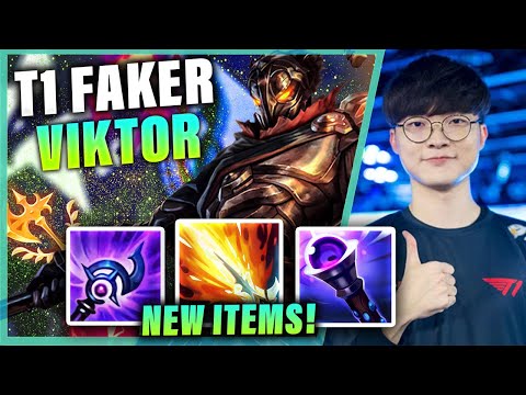 T1 FAKER PLAYING VIKTOR W/ NEW ITEMS VS IRELIA | PRESEASON 11 T1 FAKER STREAM GAMEPLAY