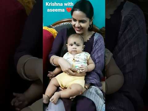Krishna with aseema panda ❤️finally Krishna aseema panda କୋଳରେ😘 #krishnavlogs #aseemapanda