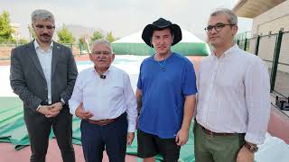 BAŞKAN BÜYÜKKILIÇ, ÜZERİ KAPATILAN TENİS KORTLARI ÇALIŞMALARINI İNCELEDİ