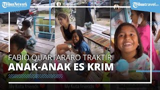 Rayakan Keberhasilan Naik Podium, Fabio Quartararo Traktir Anak-anak Lokal Lombok Jajan Es Krim