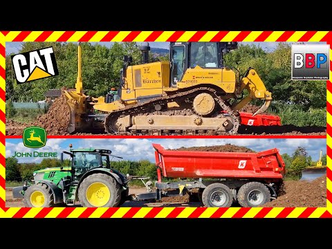 🤠 Caterpillar D6 XE, John Deere 6215R, B 28 Rottenburg, 30.09.2022.