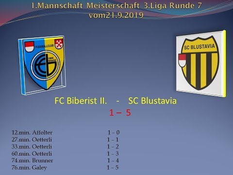 1.Mannschaft Meisterschaft 3.Liga FC Biberist II.  -  SC Blustavia