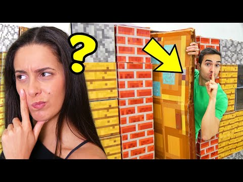 GIANT MINECRAFT HIDE AND SEEK IN REAL LIFE