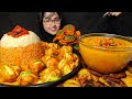 Eating Kadhi Pakoda Tomato Bomb Aloo Fry Achar Big Bites Asmr Eating Mukbang