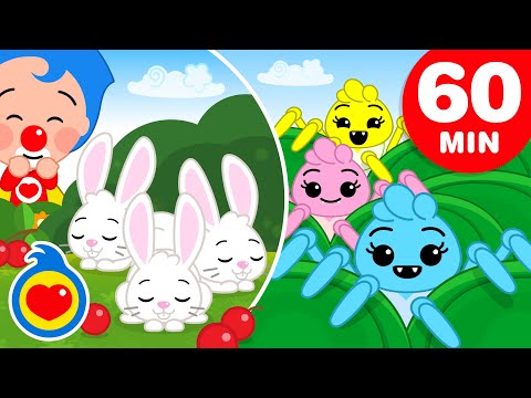 Coelhinhos Dorminhocos 🐰 😴 e + Músicas Infantis com os Bichinhos (60 min) | Um Herói do Coração ❤️