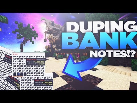 KapShotz - Duping Millions of Bank Notes! FTOP 1 Minecraft Duping #1