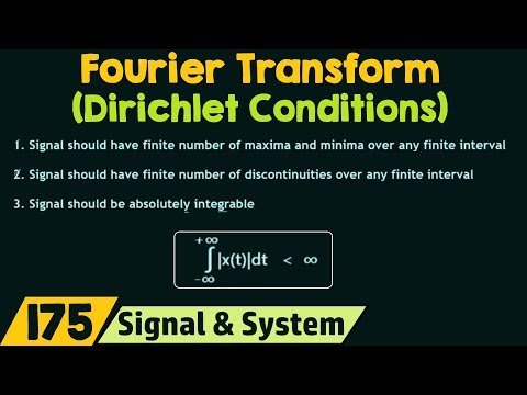 Conditions for Existence of Fourier Transform Dirichlet Conditions