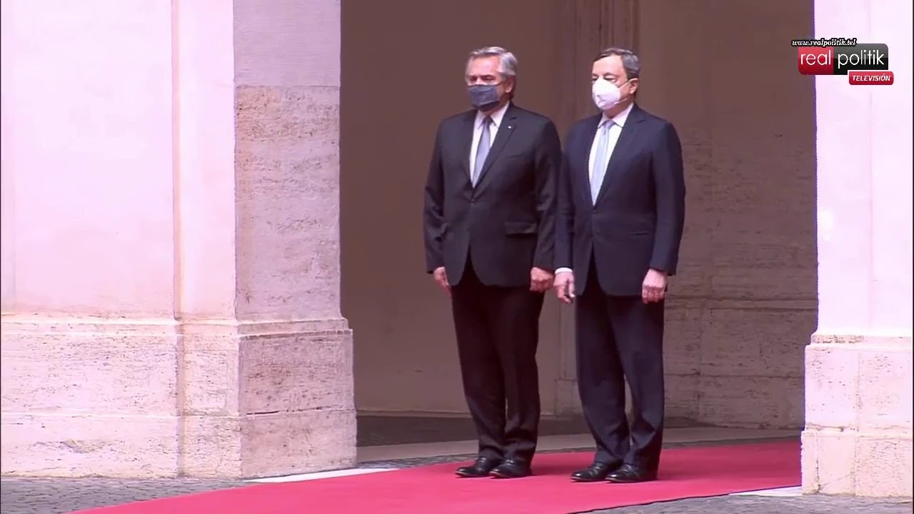 Alberto Fernández se reunió con el primer ministro de Italia, Mario Draghi