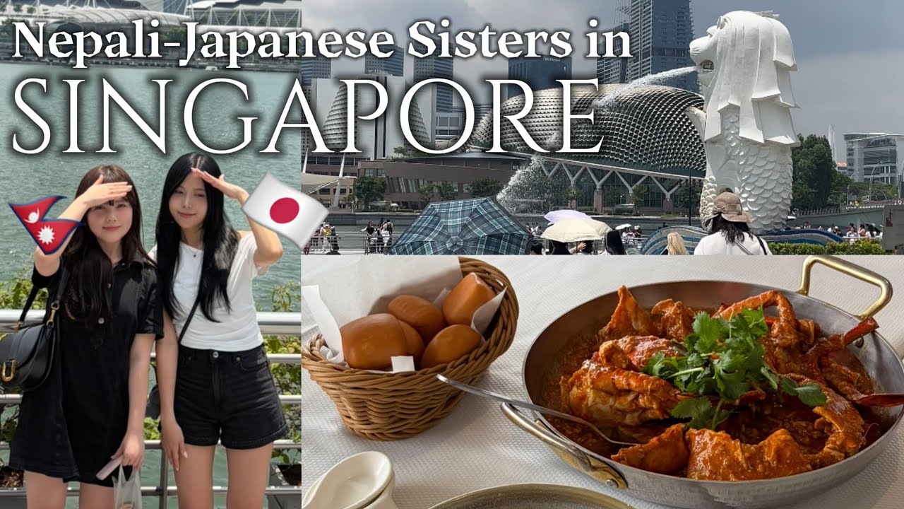 Nepali-Japanese Sisters 24HRS IN SINGAPORE 🇸🇬