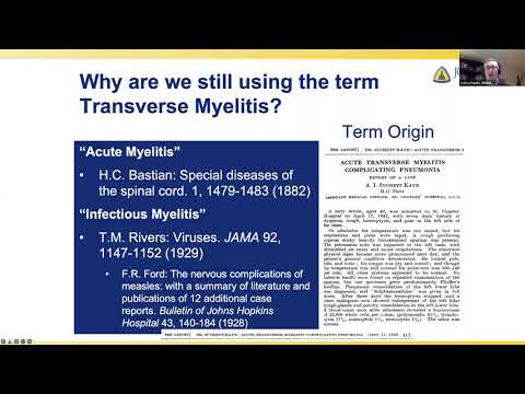 Grand Rounds. Myelitis and myelopathies. Dr. Carlos Pardo. 1/14/2022