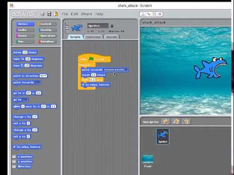 Scratch Programming Shark Attack Game 1
