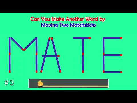 Can you make another word from the existing one? | Matchstick Word Puzzles #24 | Brain Teaser