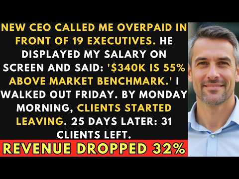 New CEO Called Me OVERPAID at Meeting—I Walked Out and Their Revenue Dropped 32%.
