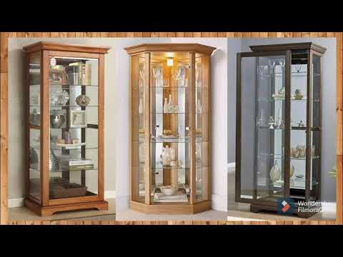 Corner display cabinet designs||wooden,glass made corner showcase design idea 2021 ||
